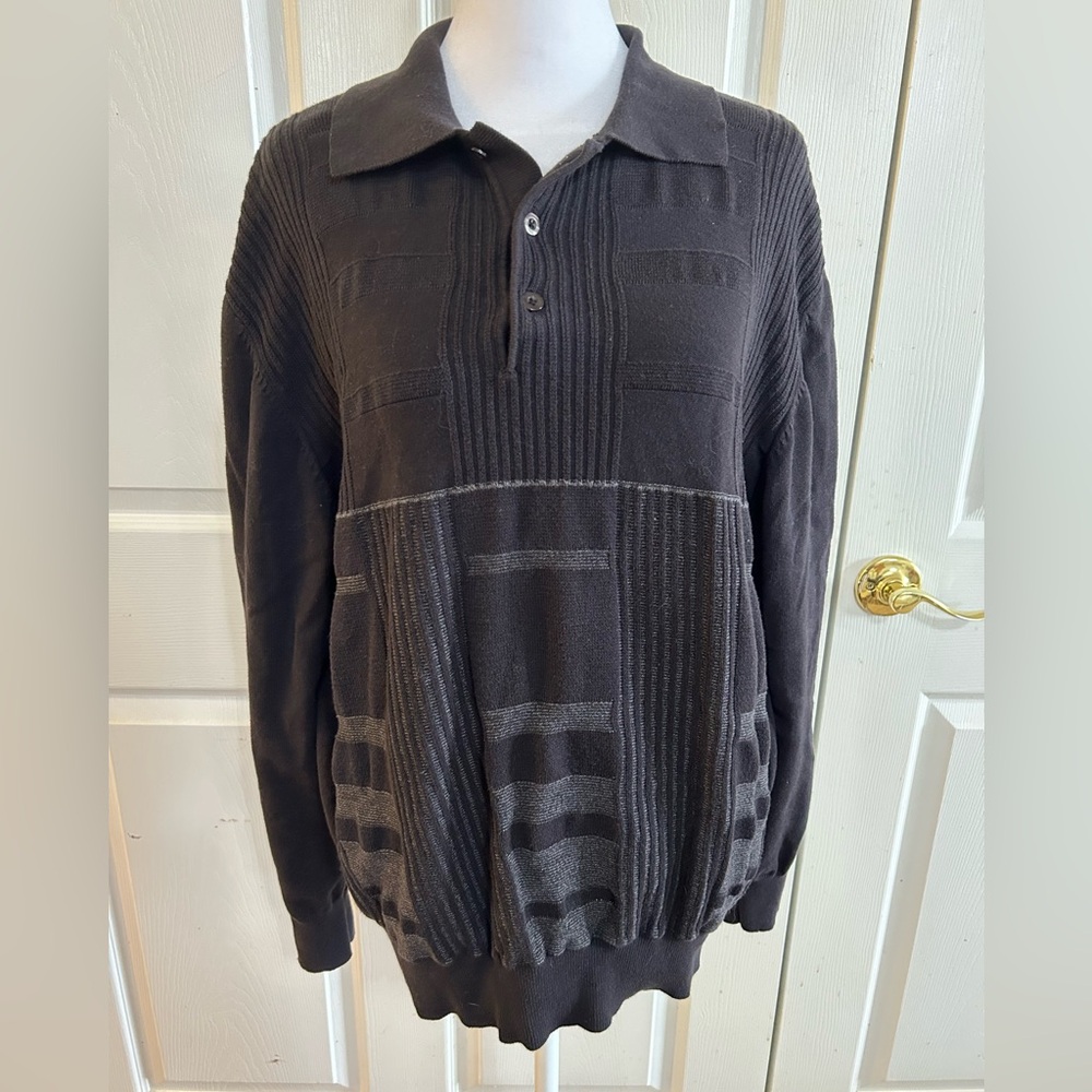 System Men’s Collection black and gray sweater, Medium